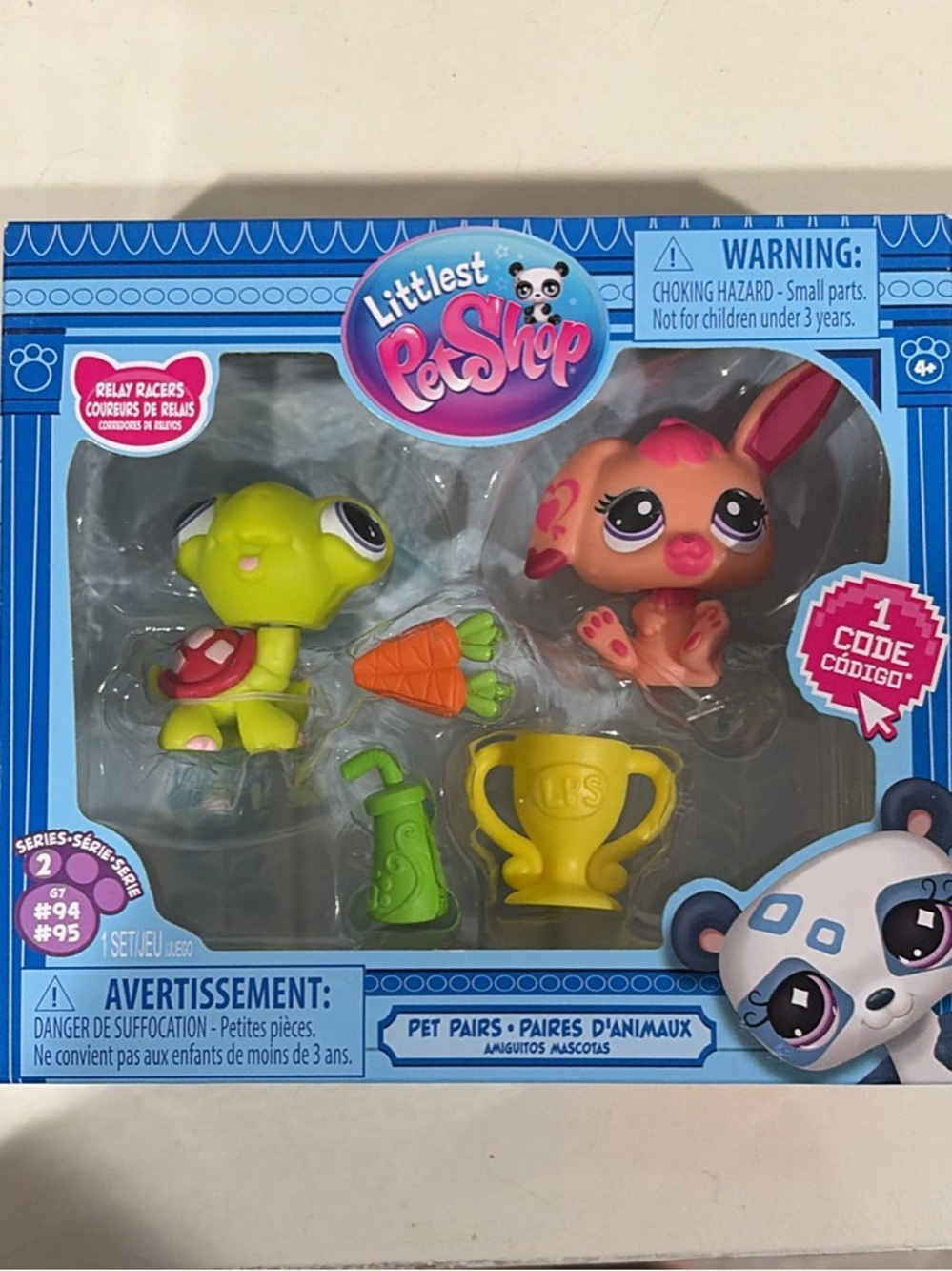 Littlest Pet Shop Green Turtle & Orange-Pink Bunny Playset